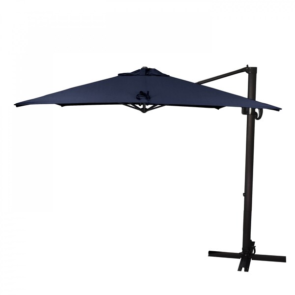 California Umbrella 8.5' Bronze Aluminum Cantilever Patio Umbrella, Sunbrella Navy 194061337943 - main